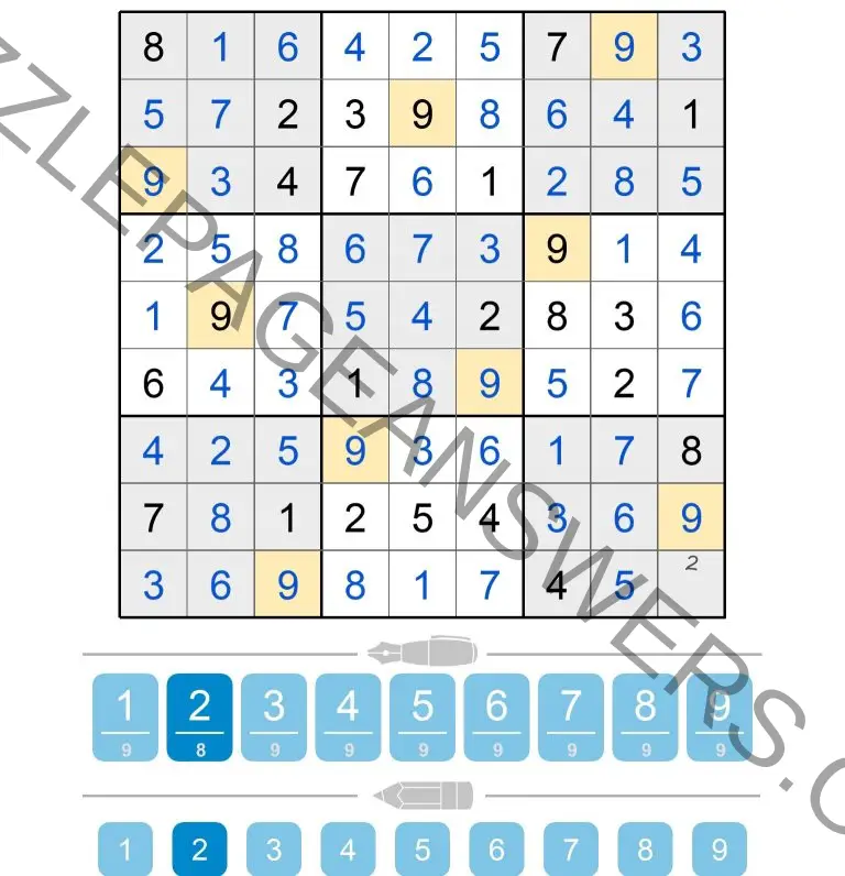 sudoku puzzles with answers