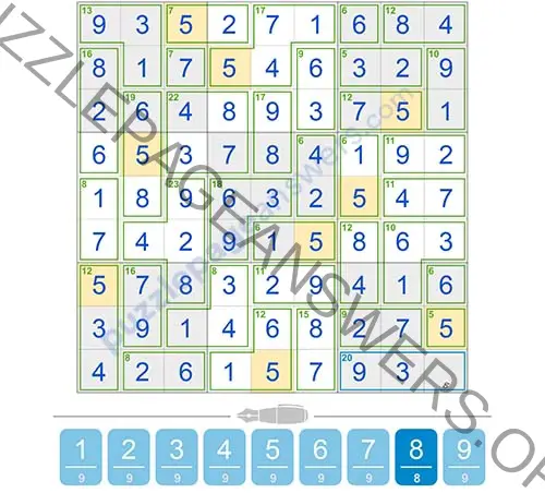 Puzzle Page Killer Sudoku Issue 1 Page 6 Answers - Puzzle Page Answers