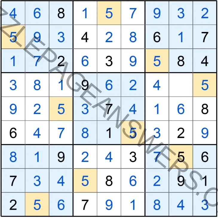 Puzzle Page Sudoku July 23 2019 Answers Puzzle Page Answers