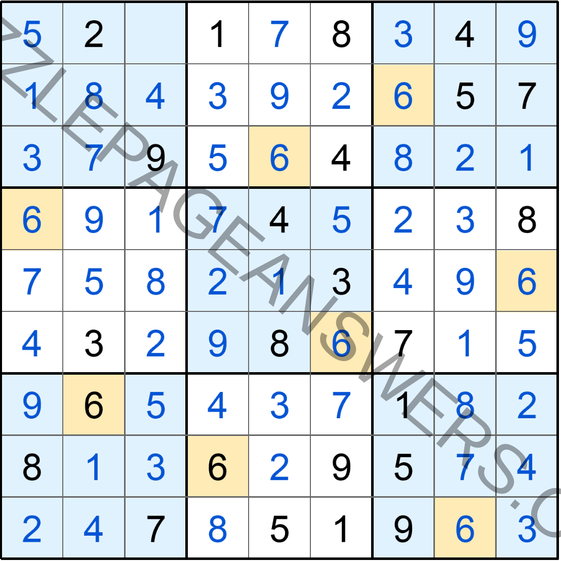 Puzzle Page Sudoku August 18 2019 Answers Puzzle Page Answers