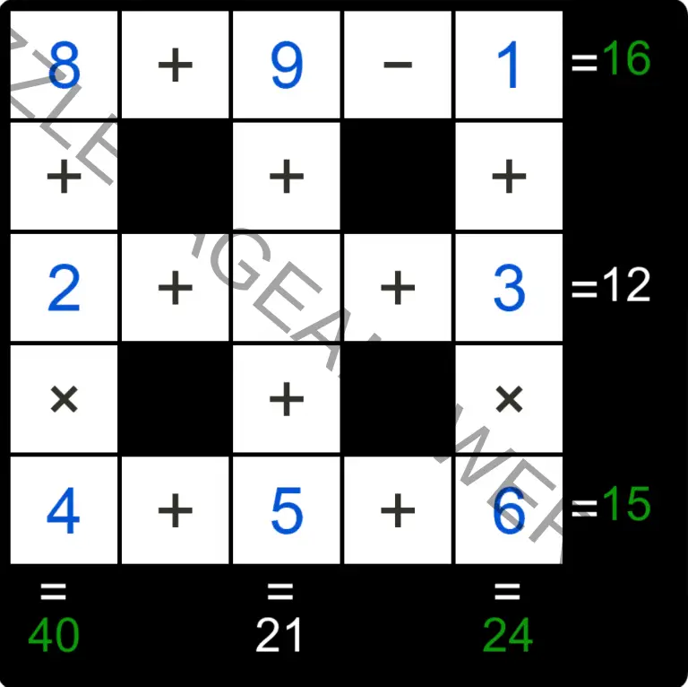 Puzzle Page Cross Sum September 25 2019 Answers Puzzle Page Answers