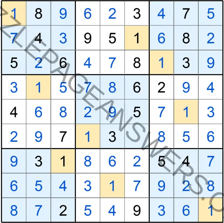 Puzzle Page Sudoku January 12 2020 Answers Puzzle Page Answers