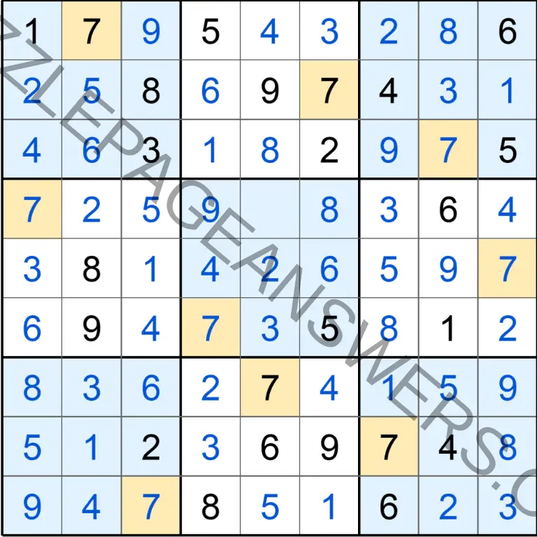 Puzzle Page Sudoku March 17 2020 Answers Puzzle Page Answers