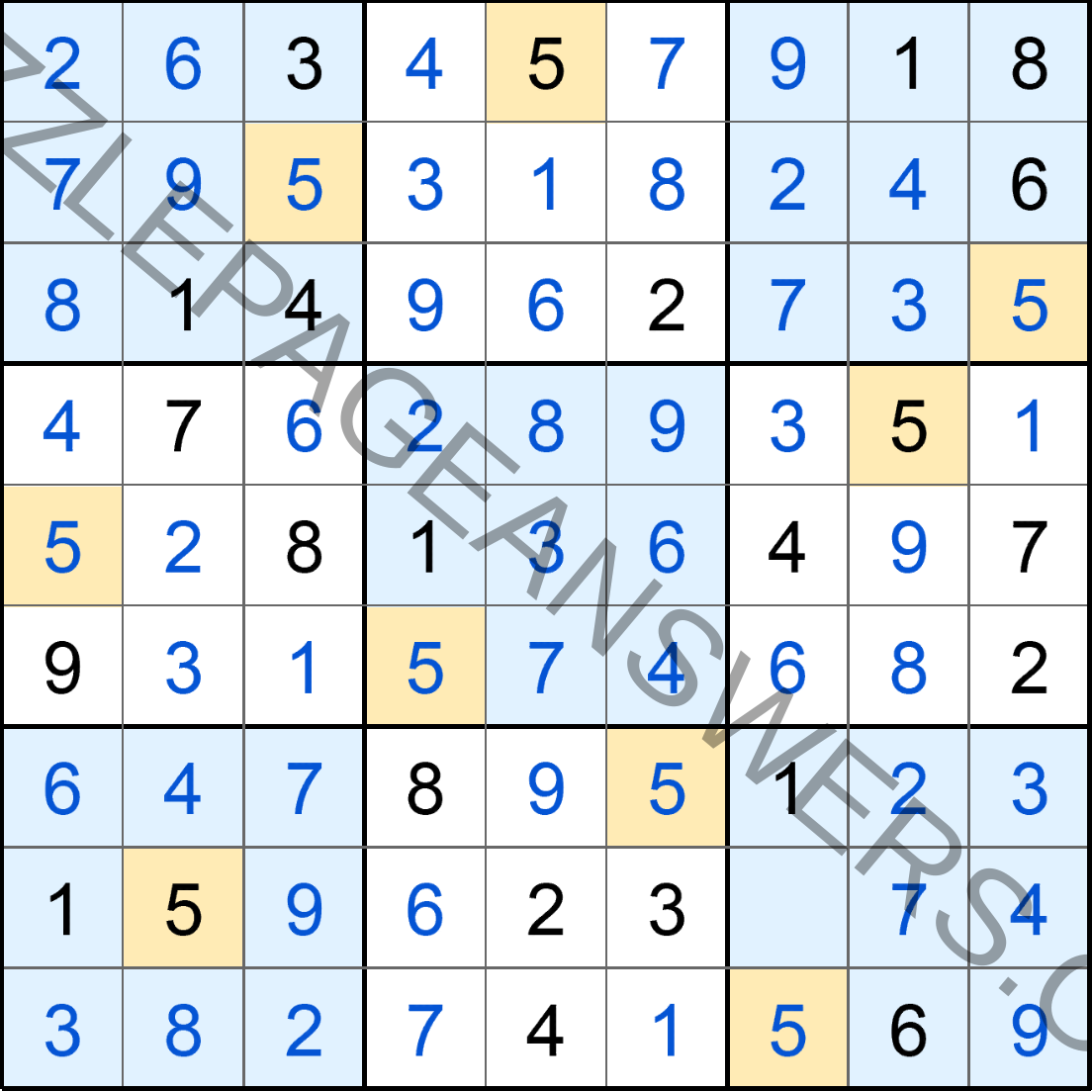 Puzzle Page Sudoku March 15 2020 Answers - Puzzle Page Answers