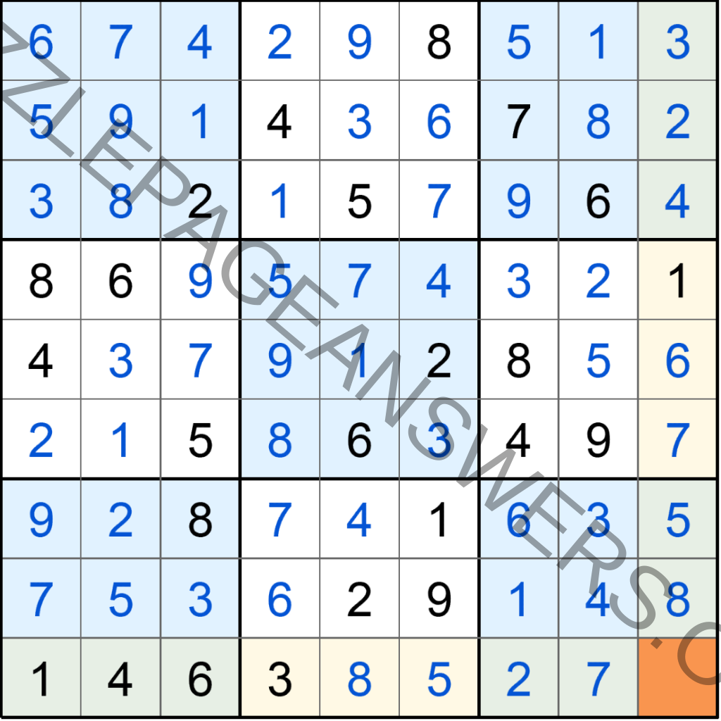 Puzzle Page Sudoku May 3 2020 Answers Puzzle Page Answers