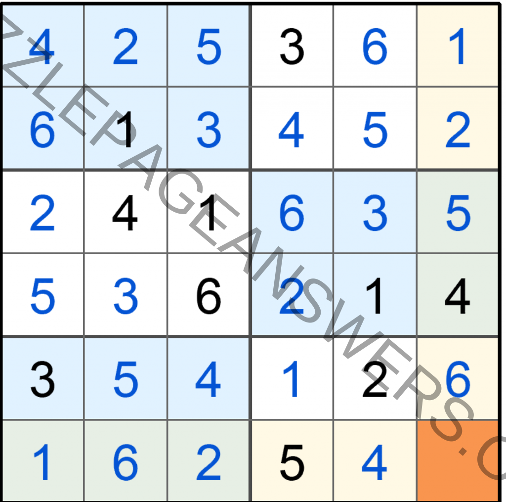 Puzzle Page Sudoku June 15 2020 Answers - Puzzle Page Answers