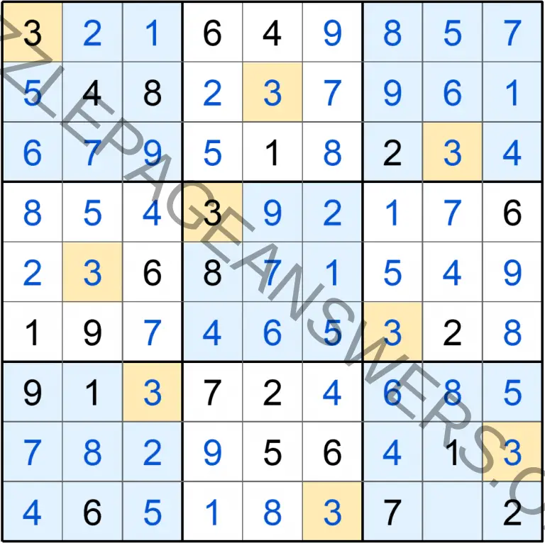 Puzzle Page Sudoku September 17 2020 Answers Puzzle Page Answers