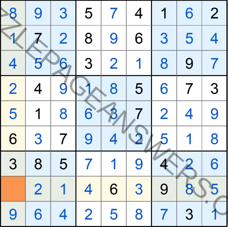 Puzzle Page Sudoku October 6 2020 Answers Puzzle Page Answers