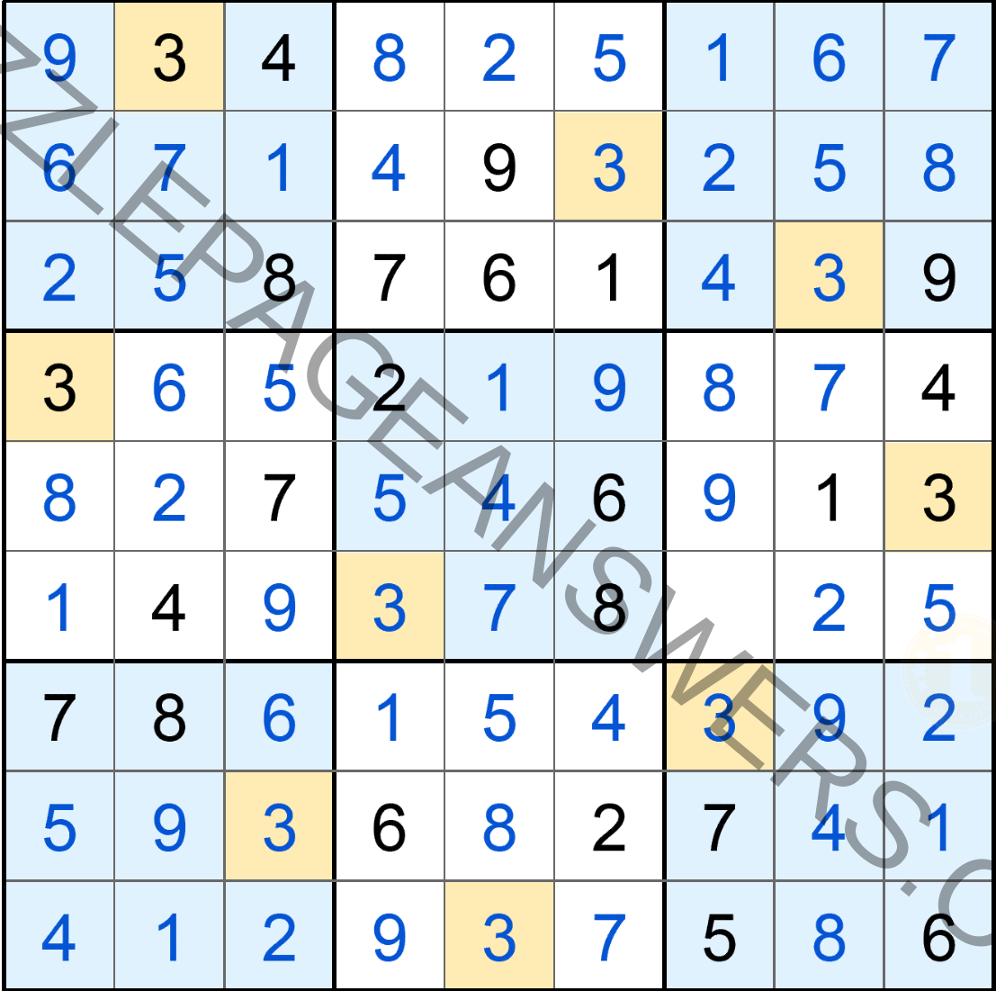 Puzzle Page Sudoku December 6 2020 Answers Puzzle Page Answers