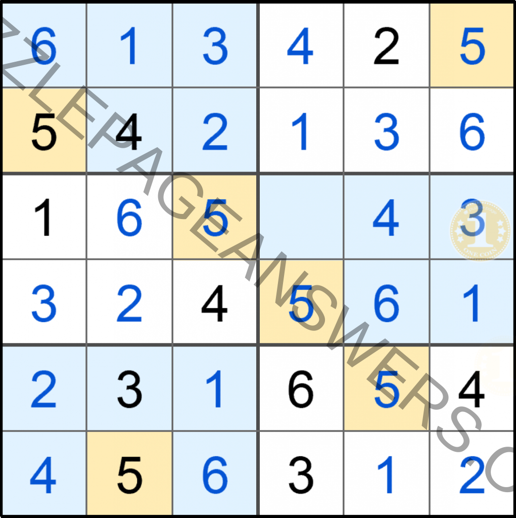 Puzzle Page Sudoku February 5 2021 Answers - Puzzle Page Answers