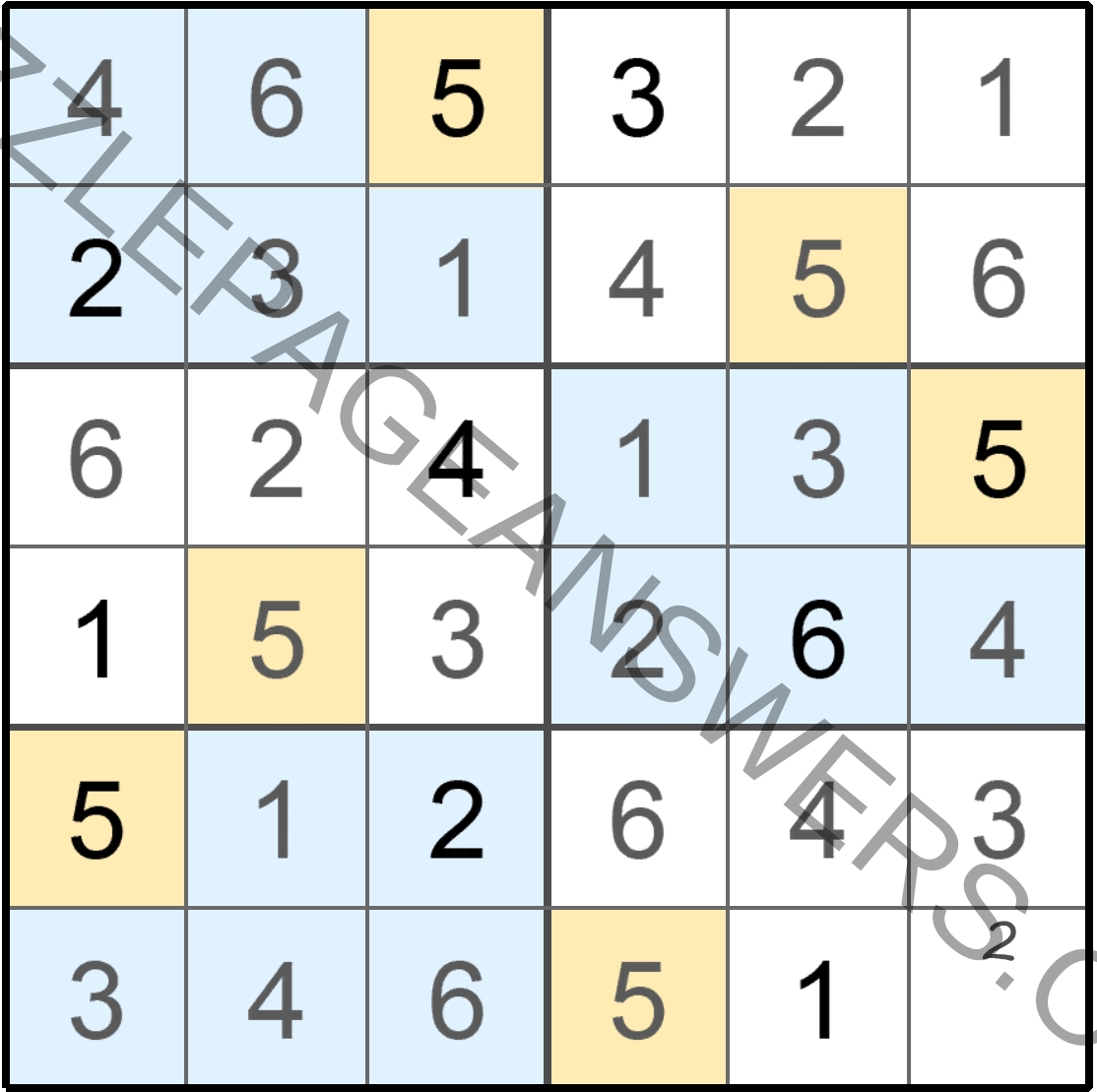 Puzzle Page Sudoku March 19 2021 Answers Puzzle Page Answers