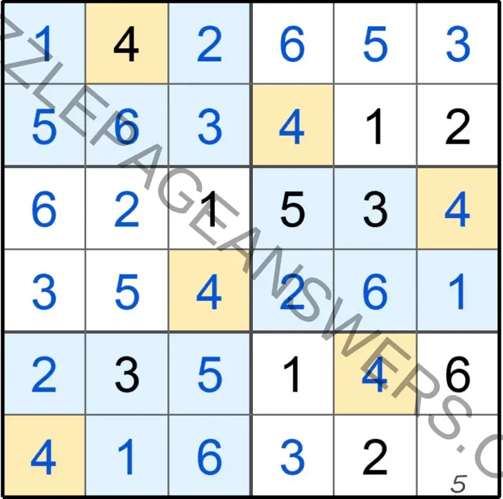Puzzle Page Sudoku April 26 2021 Answers Puzzle Page Answers