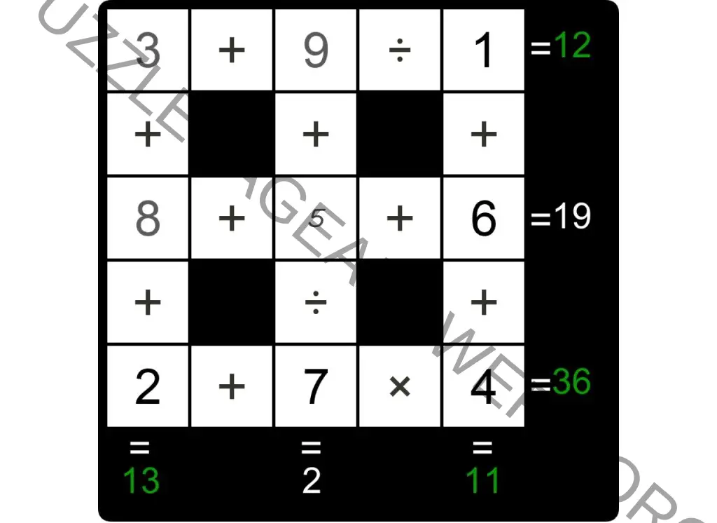 Puzzle Page Cross Sum November 4 2022 Answers