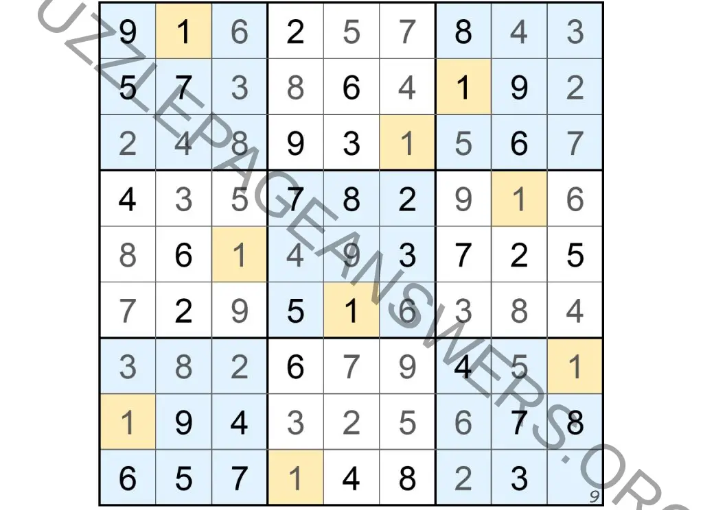 Puzzle Page Sudoku November 22 2022 Answers