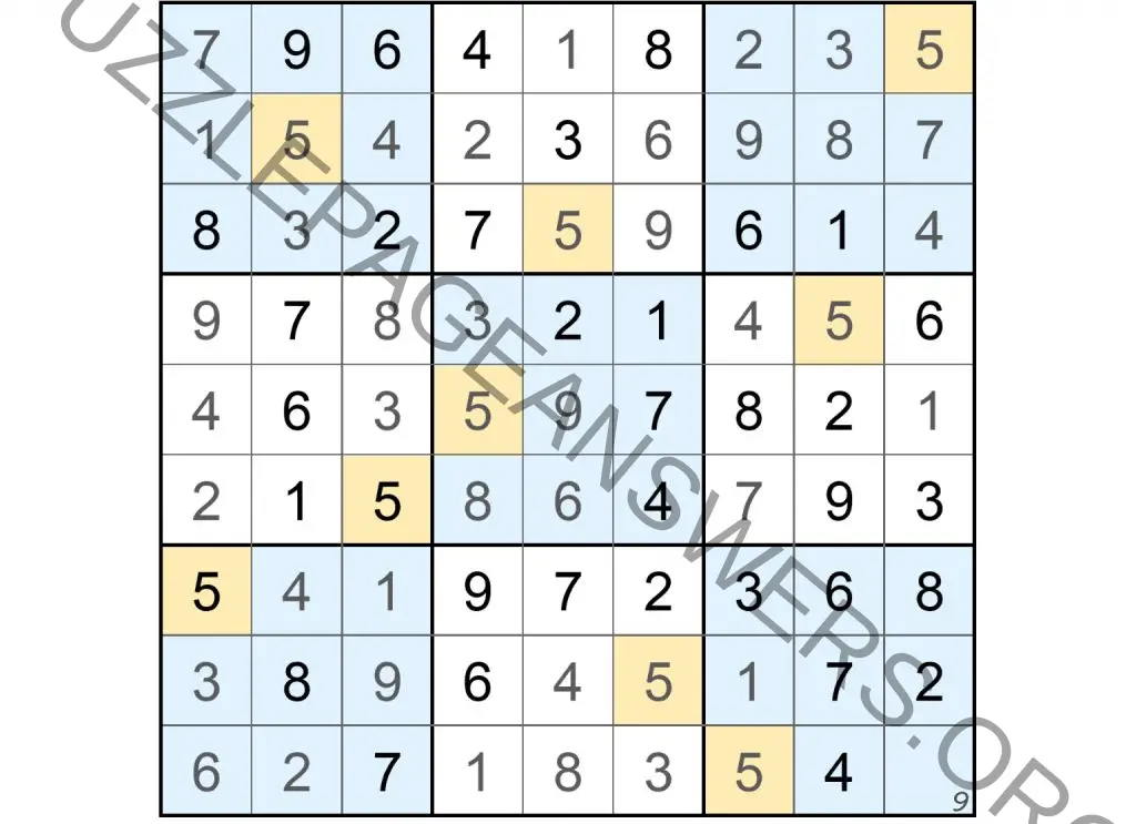 Puzzle Page Sudoku December 6 2022 Answers