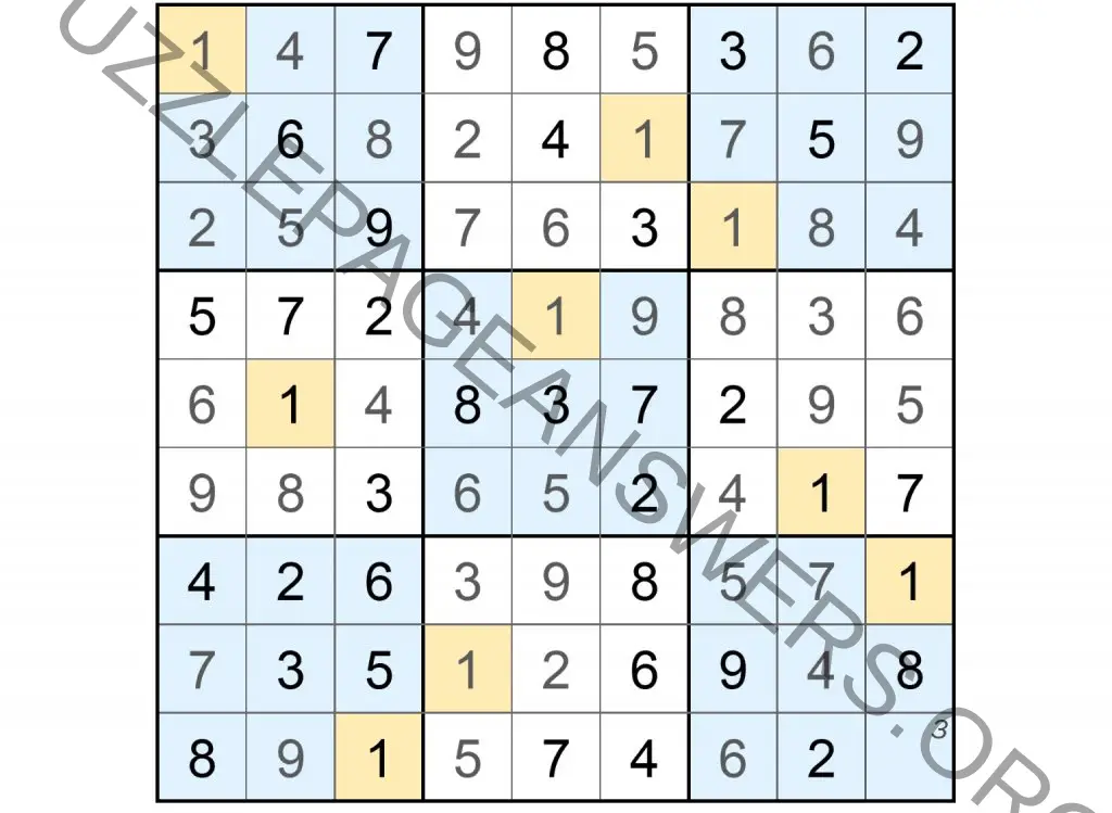 Puzzle Page Sudoku June 13 2023 Answers