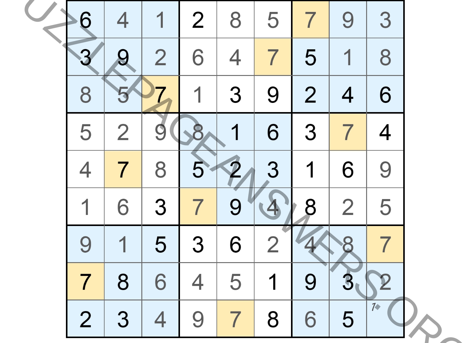 Puzzle Page Sudoku July 25 2023 Answers Puzzle Page Answers