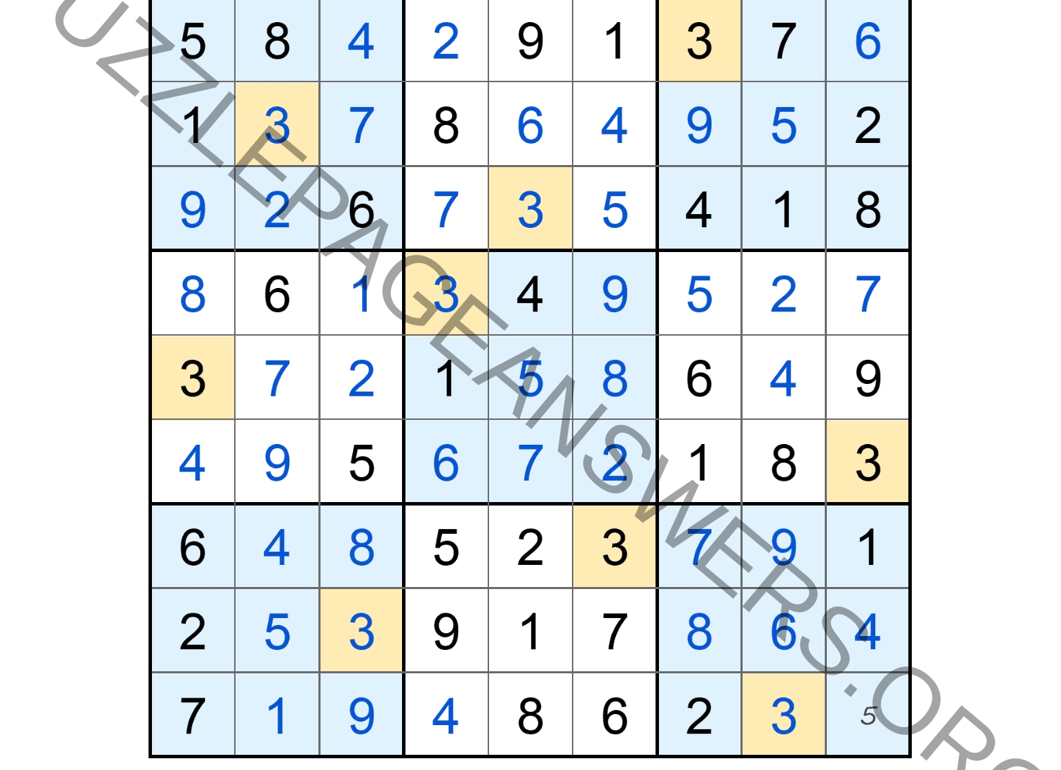 Puzzle Page Sudoku January 18 2024 Answers Puzzle Page Answers