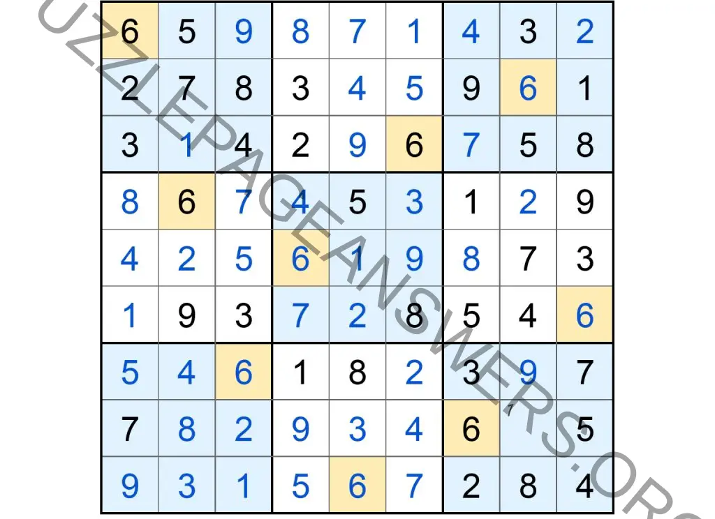 Puzzle Page Sudoku September 10 2024 Answers