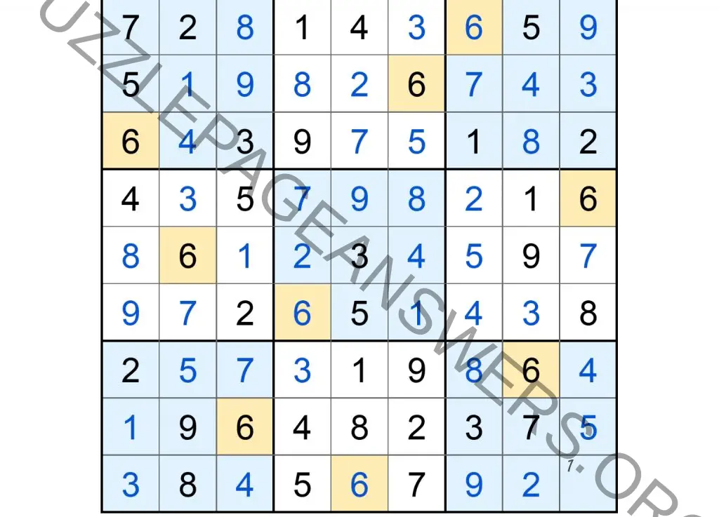 Puzzle Page Sudoku September 12 2024 Answers