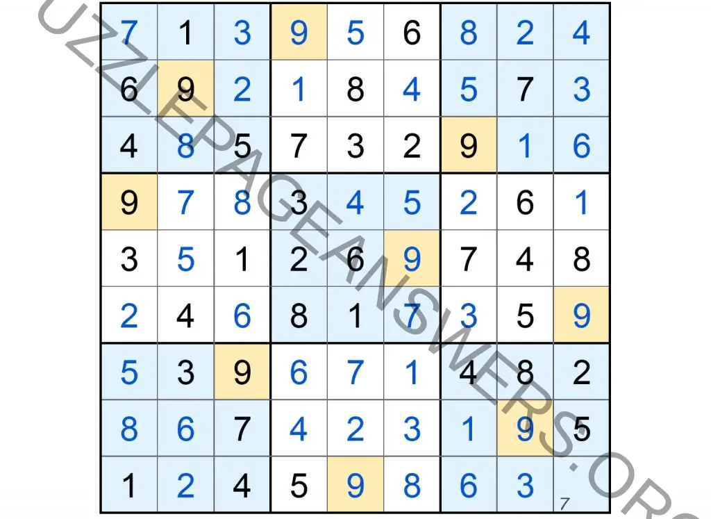 Puzzle Page Sudoku September 24 2024 Answers