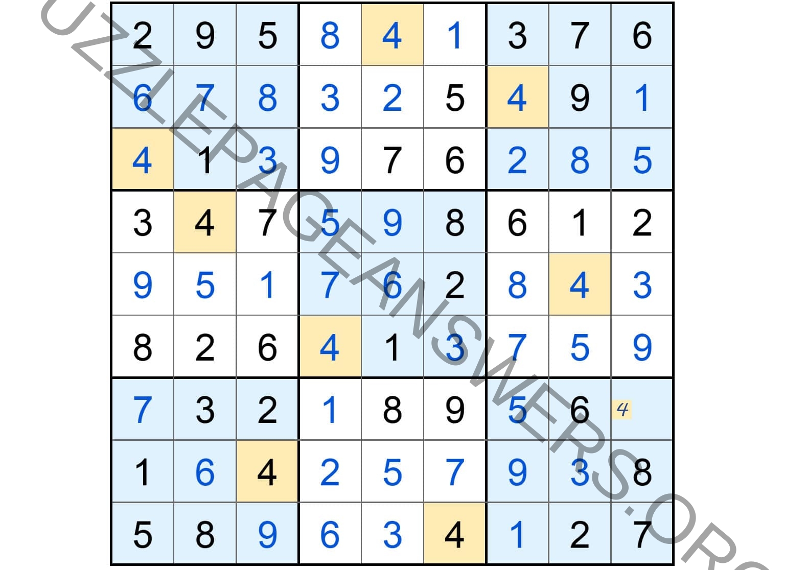 Puzzle Page Sudoku September 26 2024 Answers Puzzle Page Answers