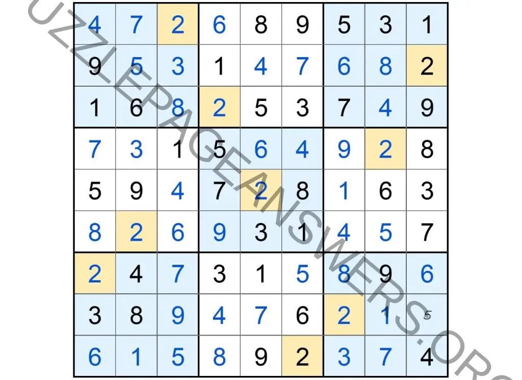 Puzzle Page Sudoku October 20 2024 Answers