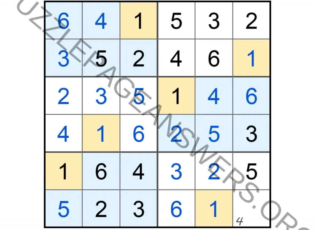 Puzzle Page Sudoku November 1 2024 Answers