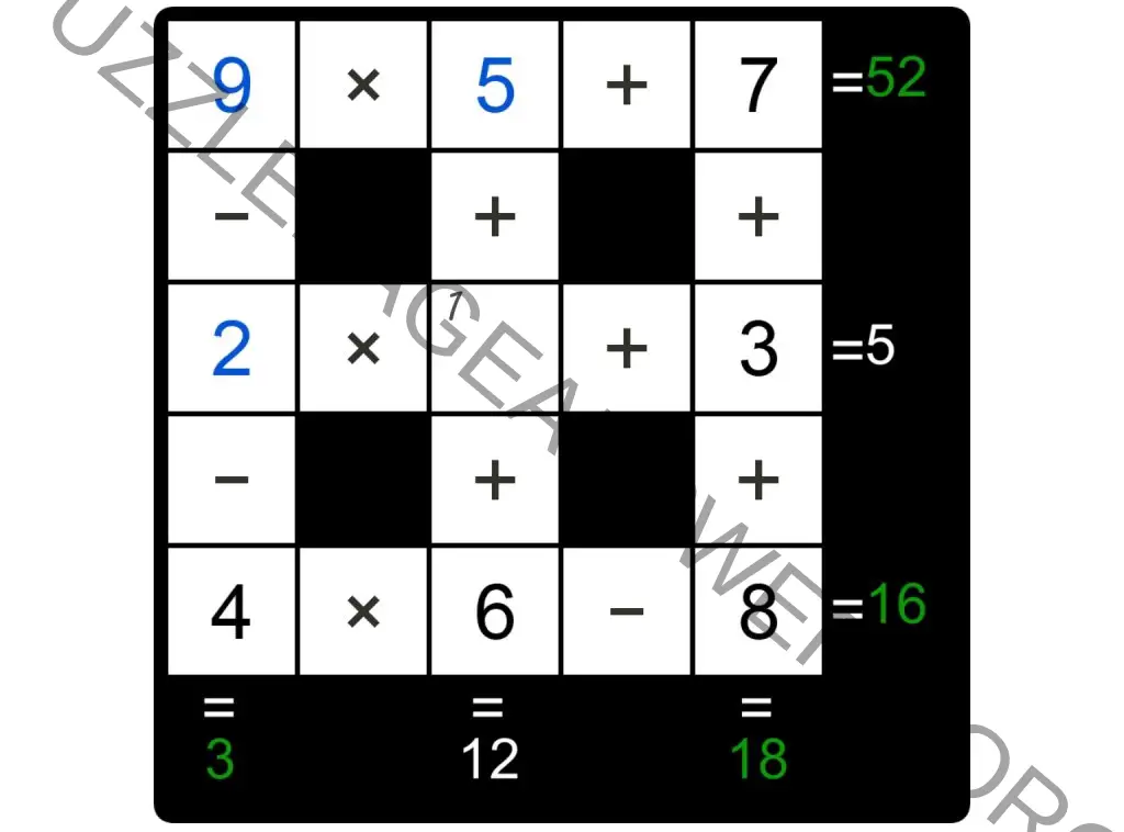 Puzzle Page Cross Sum November 1 2024 Answers