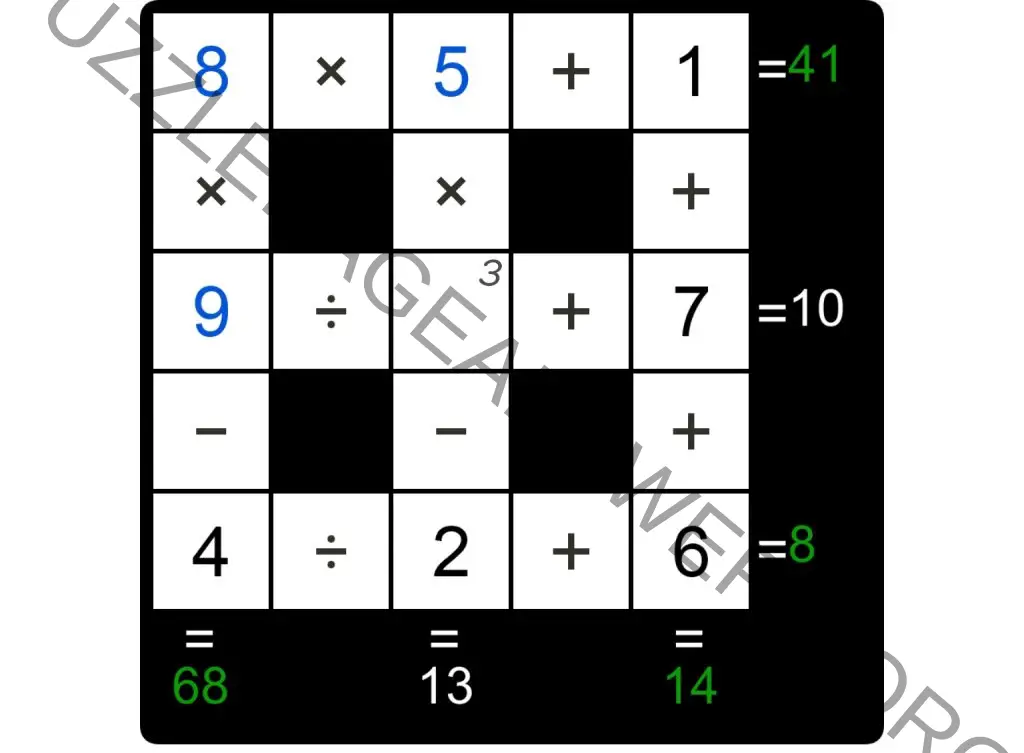 Puzzle Page Cross Sum October 16 2024 Answers