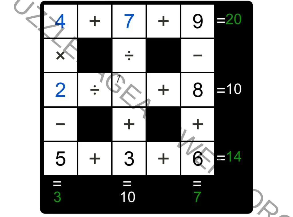 Puzzle Page Cross Sum October 2 2024 Answers