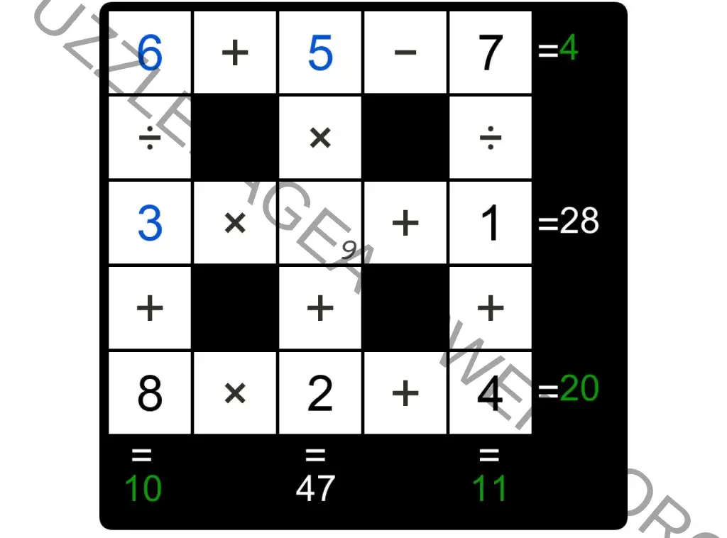 Puzzle Page Cross Sum October 20 2024 Answers