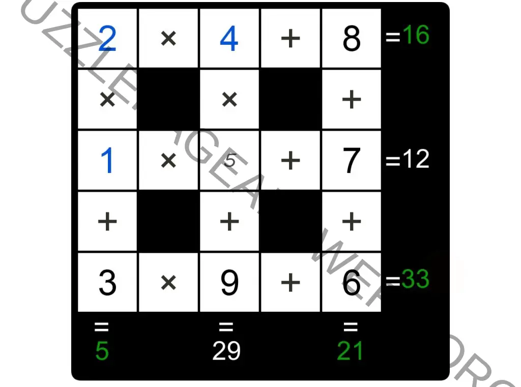 Puzzle Page Cross Sum October 7 2024 Answers