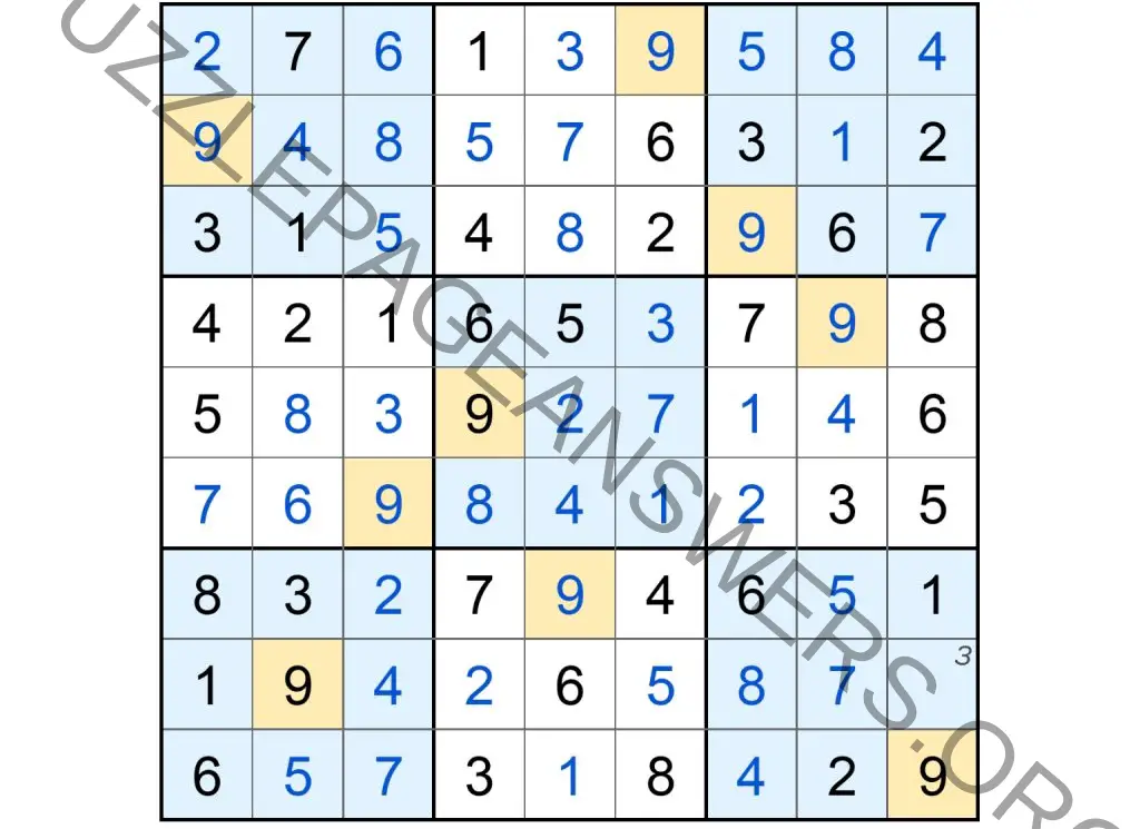 Puzzle Page Sudoku October 15 2024 Answers