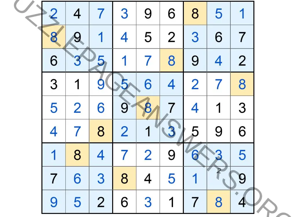 Puzzle Page Sudoku October 6 2024 Answers