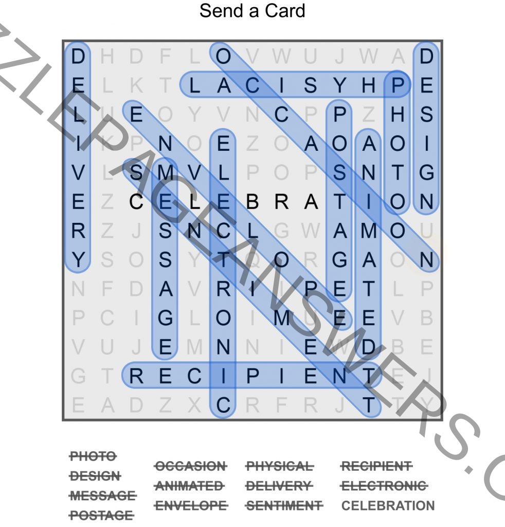 Puzzle Page Word Search October 13 2024 Answers