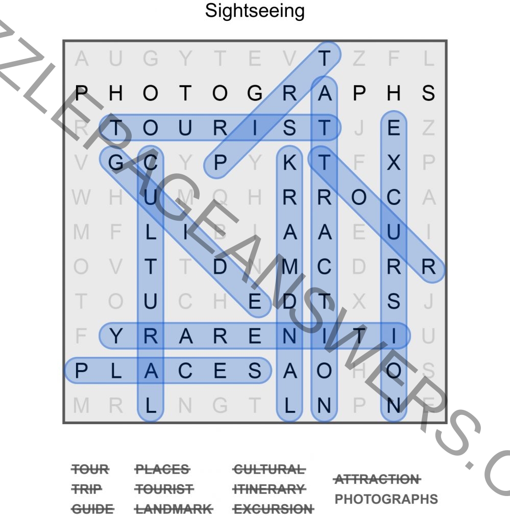 Puzzle Page Word Search October 18 2024 Answers