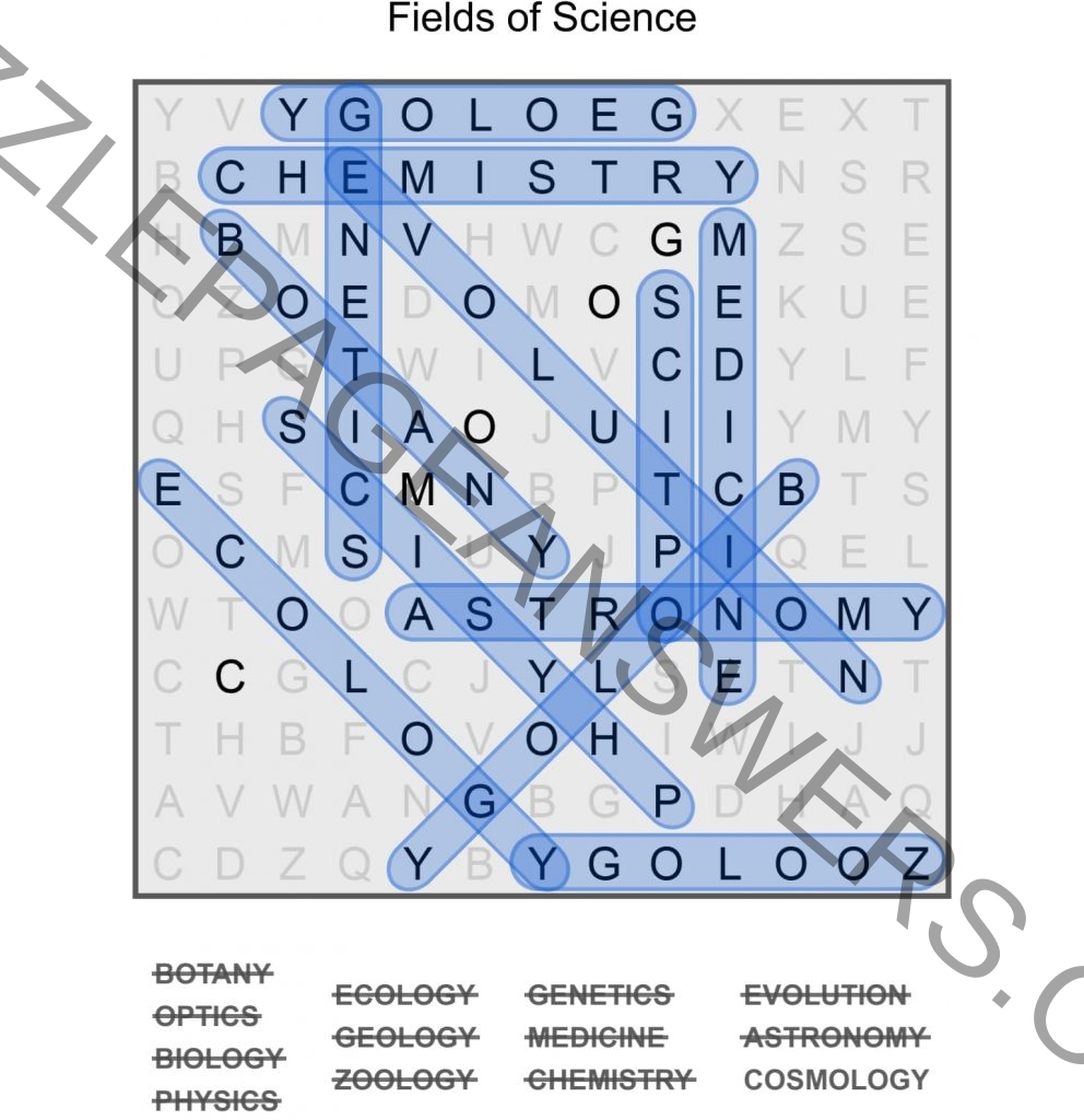 Puzzle Page Word Search October 20 2024 Answers