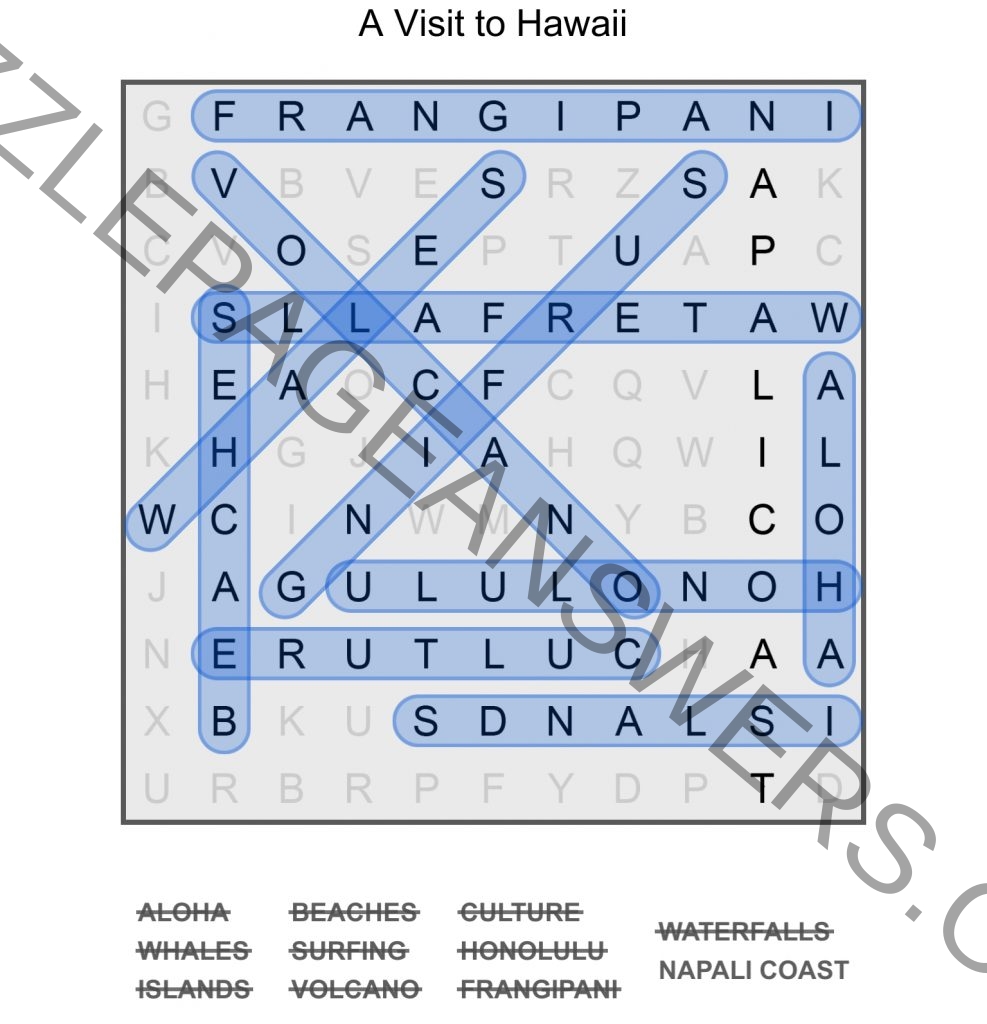 Puzzle Page Word Search October 8 2024 Answers