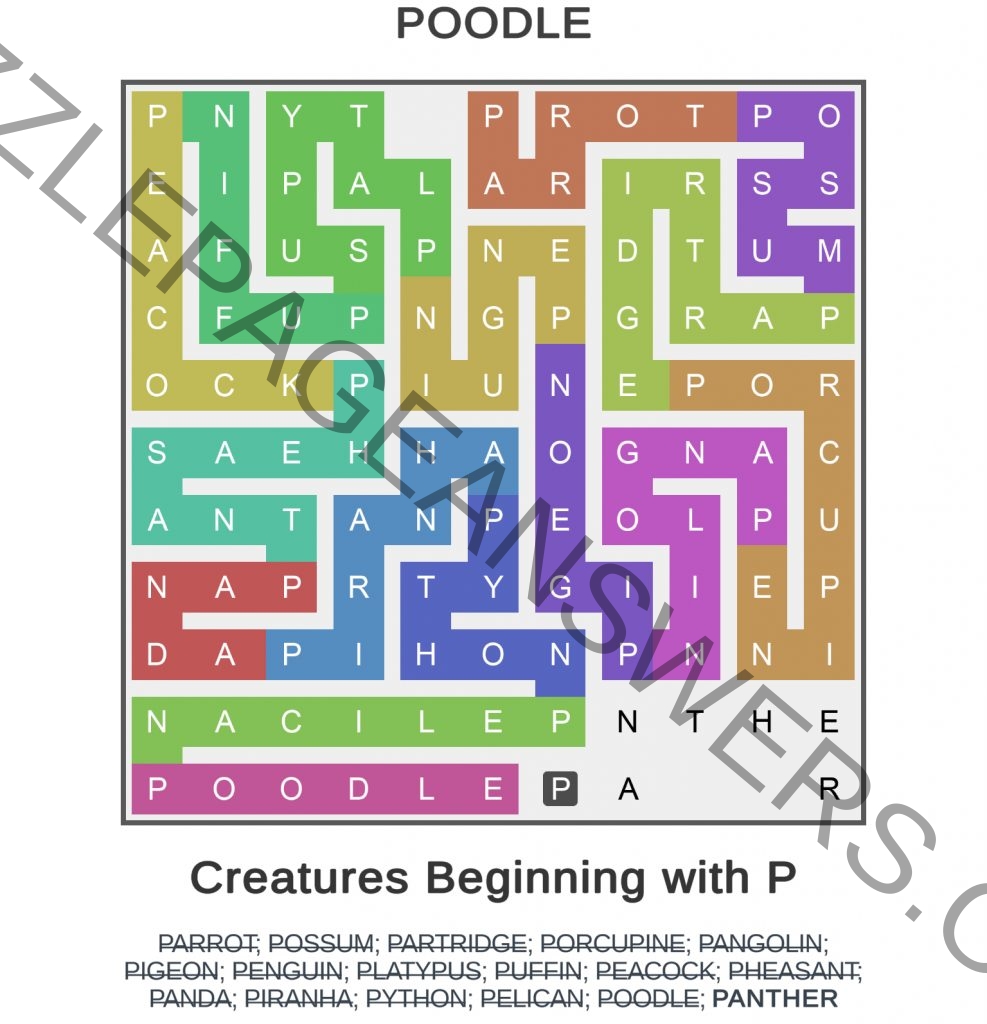 Puzzle Page Word Snake October 12 2024 Answers