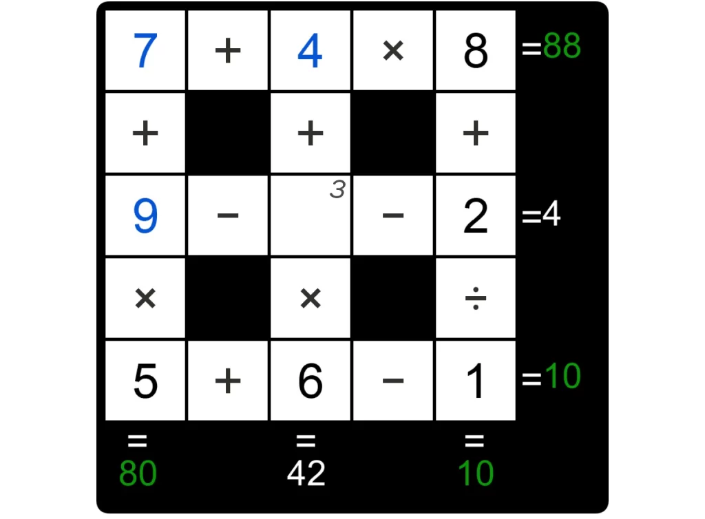 Puzzle Page Cross Sum November 3 2024 Answers