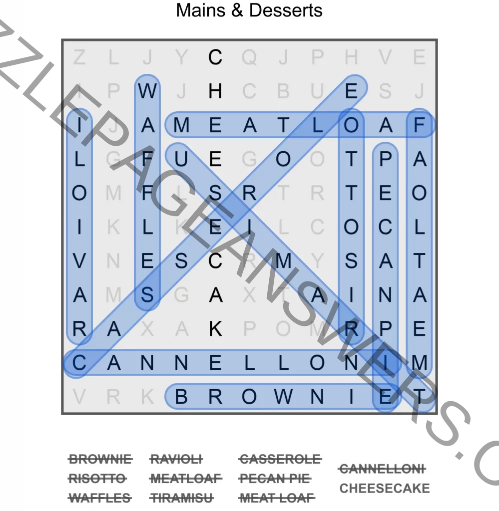 Puzzle Page Word Search November 22 2024 Answers