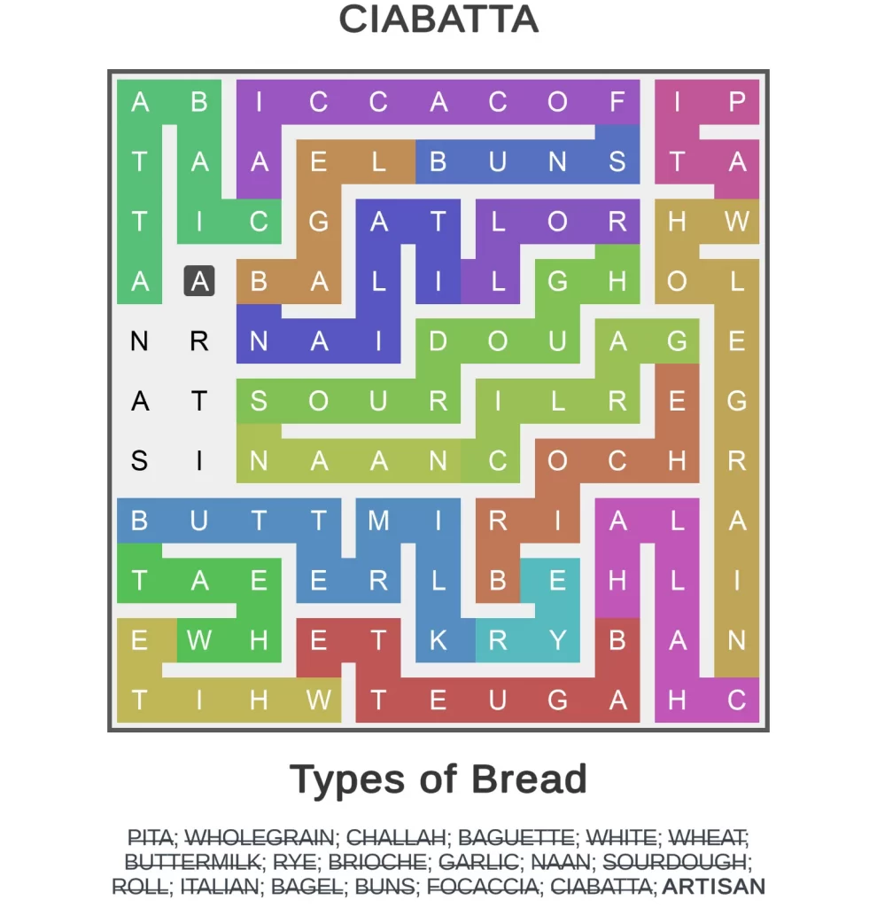 Puzzle Page Word Snake November 2 2024 Answers