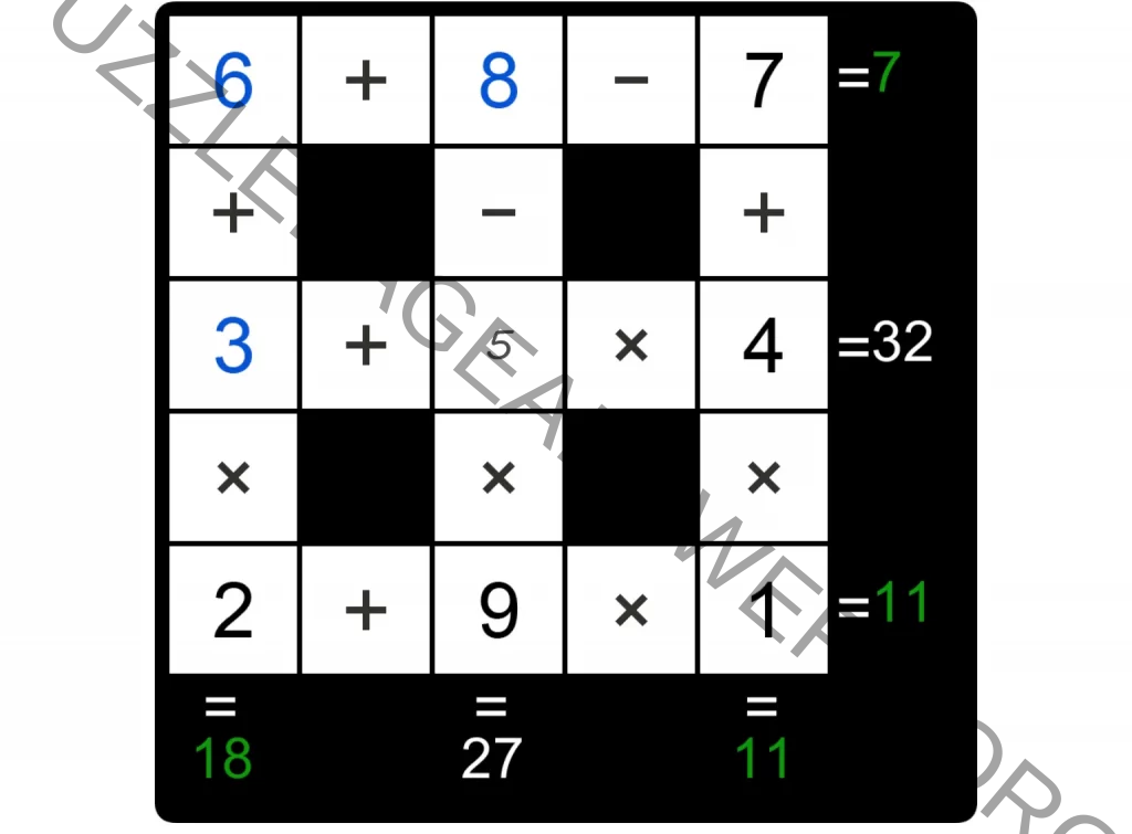 Puzzle Page Cross Sum December 18 2024 Answers