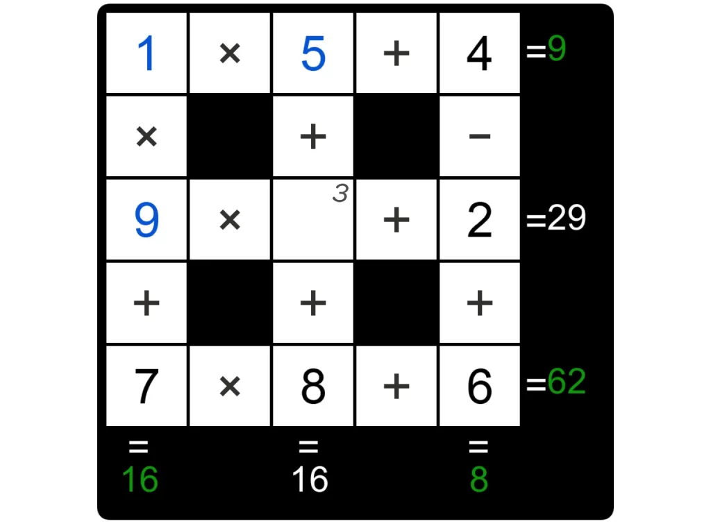 Puzzle Page Cross Sum January 1 2025 Answers