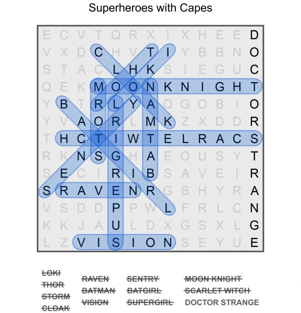 Puzzle Page Word Search December 22 2024 Answers