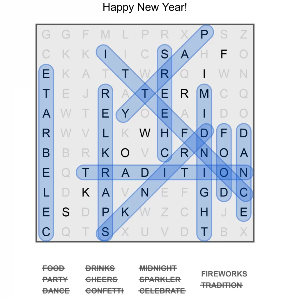 Puzzle Page Word Search December 31 2024 Answers