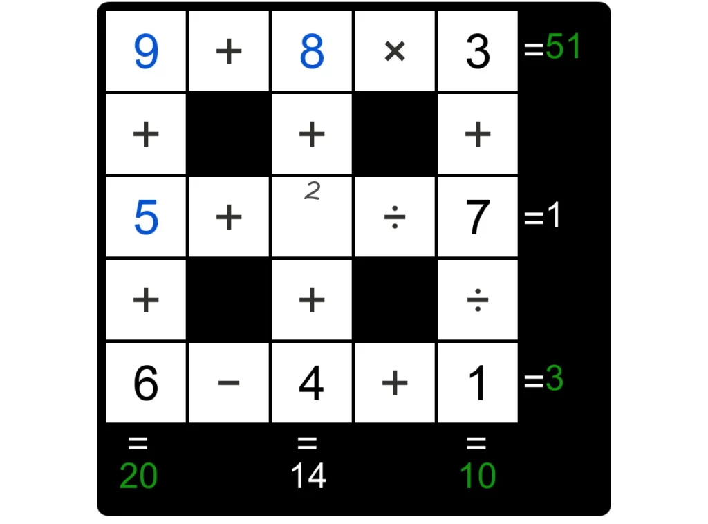 Puzzle Page Cross Sum January 8 2025 Answers