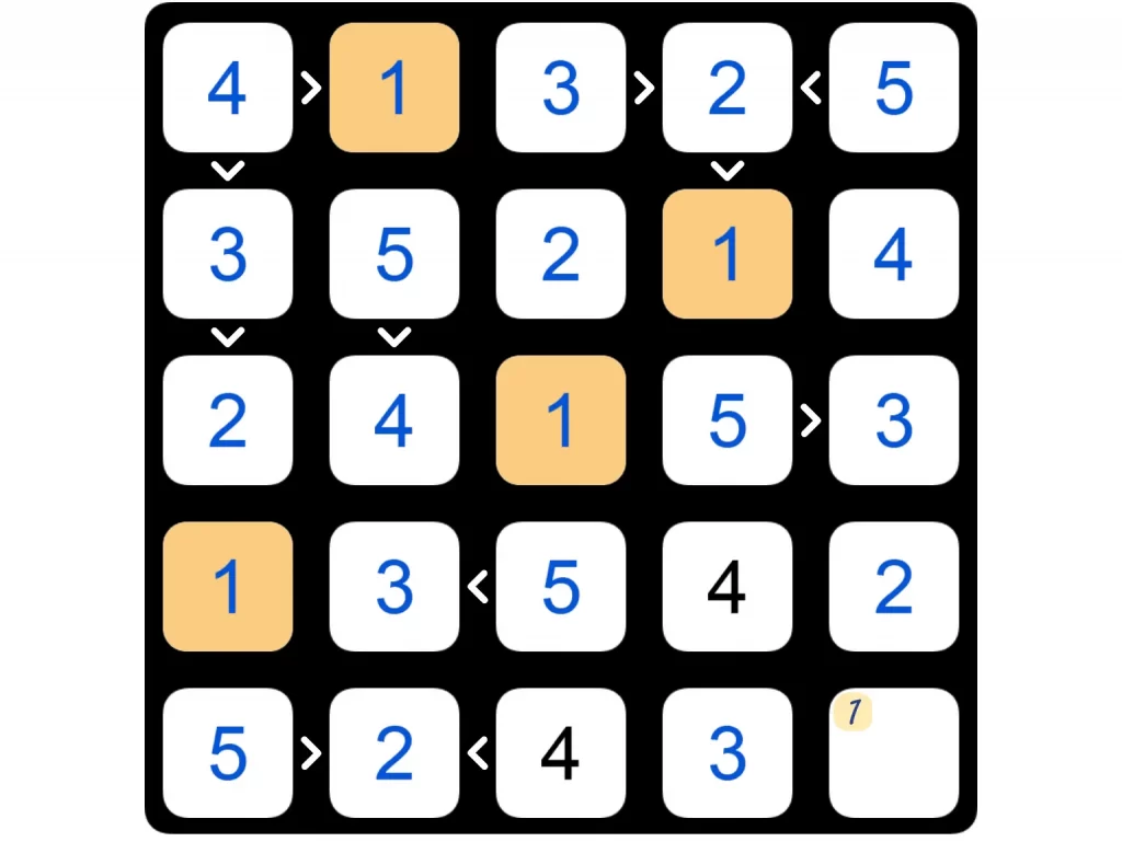 Puzzle Page Futoshiki January 21 2025 Answers