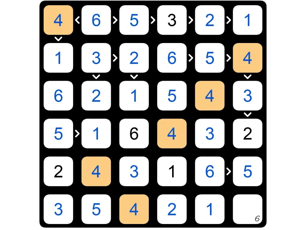 Puzzle Page Futoshiki March 7 2025 Answers